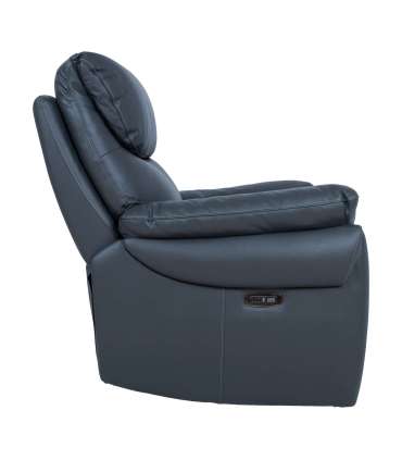 Tugitool BOWEN elektriline recliner 95x86xH102cm, tumehall naturaalne nahk