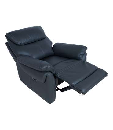 Tugitool BOWEN elektriline recliner 95x86xH102cm, tumehall naturaalne nahk