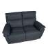 Diivan BOWEN 2-kohaline elektriline recliner 150x86xH102cm, tumehall naturaalne nahk