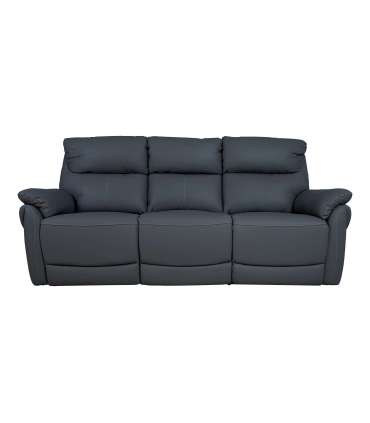 Diivan BOWEN 3-kohaline elektriline recliner 206x86xH102cm, tumehall naturaalne nahk