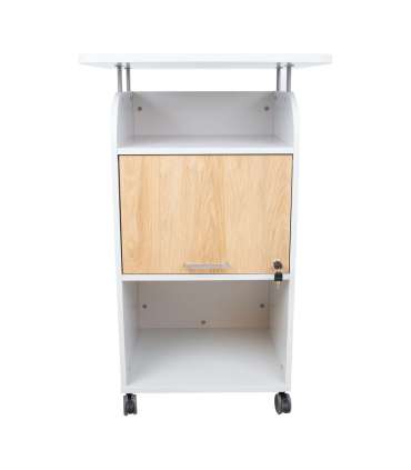 Mobiilne kapp ERGO 70x63xH113,5cm, hallikasvalge, mööbliplaat