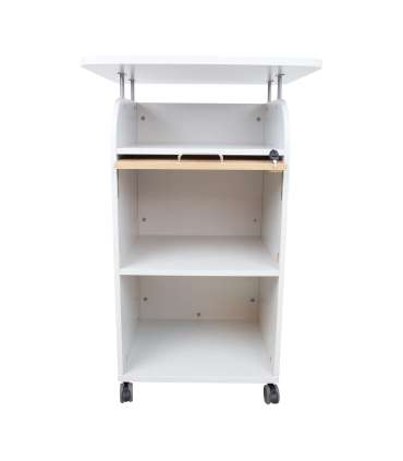 Mobiilne kapp ERGO 70x63xH113,5cm, hallikasvalge, mööbliplaat