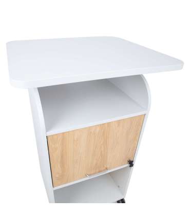 Mobiilne kapp ERGO 70x63xH113,5cm, hallikasvalge, mööbliplaat