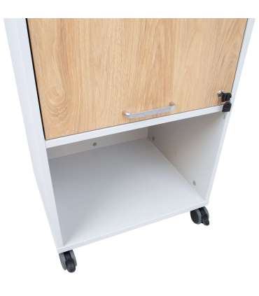 Mobiilne kapp ERGO 70x63xH113,5cm, hallikasvalge, mööbliplaat