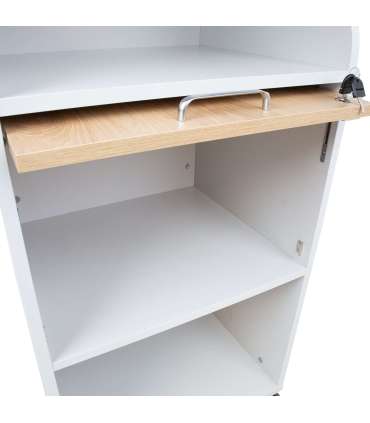 Mobiilne kapp ERGO 70x63xH113,5cm, hallikasvalge, mööbliplaat