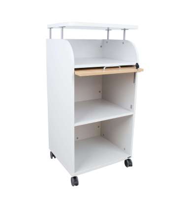 Mobiilne kapp ERGO 56x47xH113,5cm, hallikasvalge, mööbliplaat