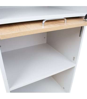 Mobiilne kapp ERGO 56x47xH113,5cm, hallikasvalge, mööbliplaat