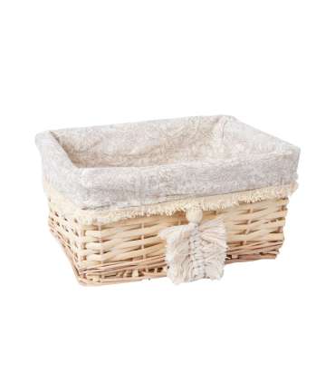 Korv WILLI TASSEL 26x18xH12cm