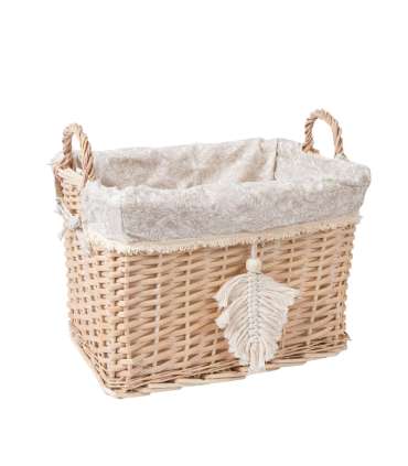 Korv WILLI TASSEL 36x26xH26cm