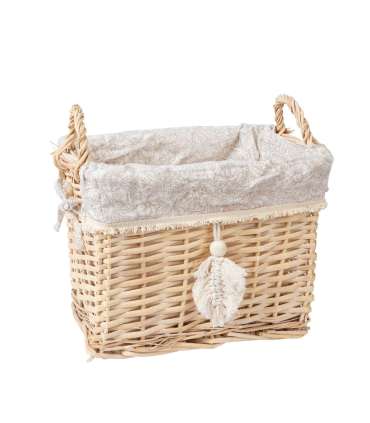 Korv WILLI TASSEL 29x19xH22cm