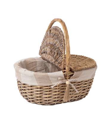 Piknikukorv WILLI STRIPE 40x32xH17/40cm