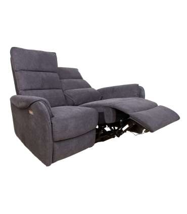 Diivan BOWERS 2-kohaline elektriline recliner 135x98xH109cm, sinakashall