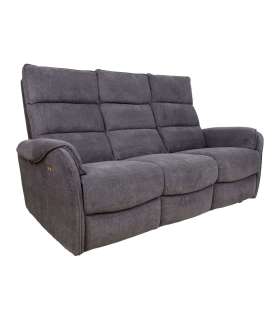Diivan BOWERS 3-kohaline elektriline recliner 187x98xH109cm, sinakashall
