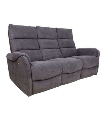 Diivan BOWERS 3-kohaline elektriline recliner 187x98xH109cm, sinakashall