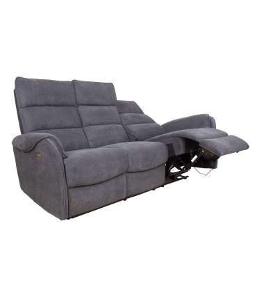 Diivan BOWERS 3-kohaline elektriline recliner 187x98xH109cm, sinakashall