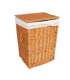 Pesukorv MAX-2, 37x32xH52cm, helepruun punutis, pitsiga kangas