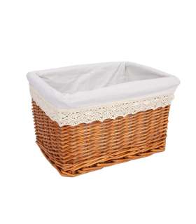 Корзина MAX-4 35x25xH21cм, с подкладкой, плетёная