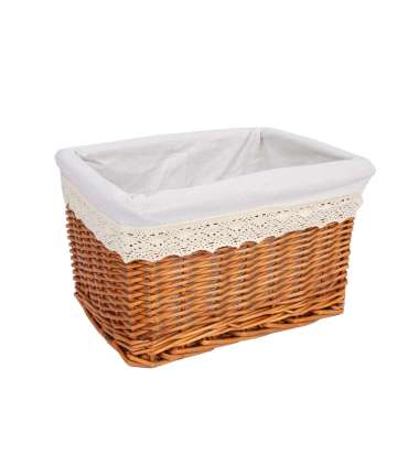 Корзина MAX-4 35x25xH21cм, с подкладкой, плетёная