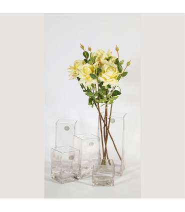 Vaas IN HOME 13x13xH30cm, läbipaistev klaas