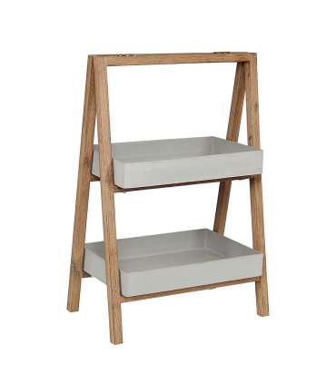 Riiul SANDSTONE 70x40xH100cm, hall komposiitkivi, puidust raam