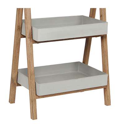 Riiul SANDSTONE 70x40xH100cm, hall komposiitkivi, puidust raam