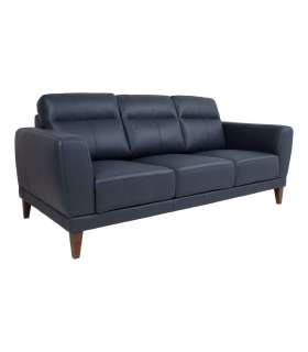 Diivan BARTEK 3-kohaline 209,5x96xH92cm, sinakasmust nahk