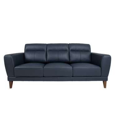 Diivan BARTEK 3-kohaline 209,5x96xH92cm, sinakasmust nahk