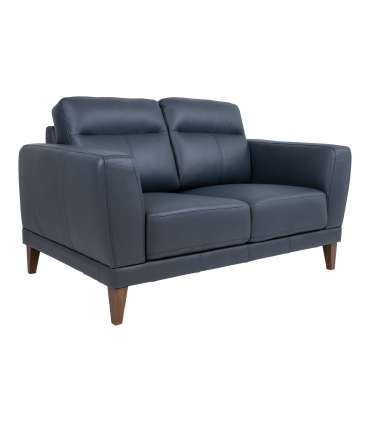 Diivan BARTEK 2-kohaline 153,5x96xH92cm, sinakasmust nahk