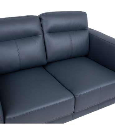 Diivan BARTEK 2-kohaline 153,5x96xH92cm, sinakasmust nahk