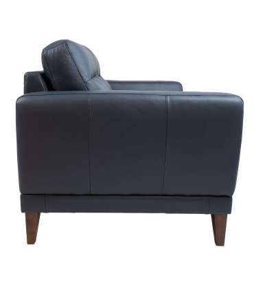 Diivan BARTEK 2-kohaline 153,5x96xH92cm, sinakasmust nahk