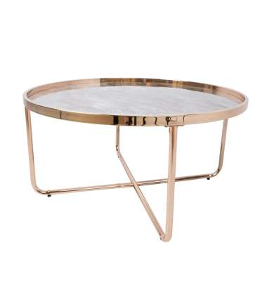 Diivanilaud ASTOR D80xH40cm, kuldne, klaas, terasjalad