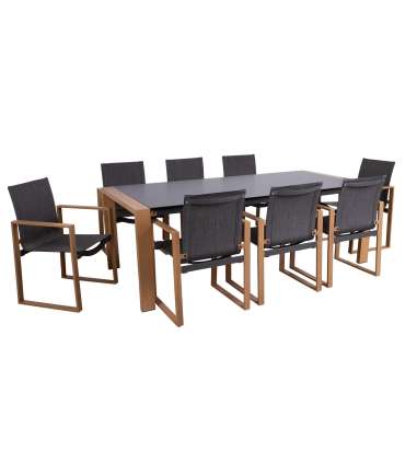 Aiamööblikomplekt DUISBURG laud ja 8 tooli