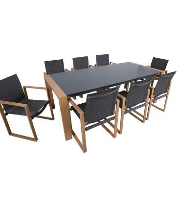 Aiamööblikomplekt DUISBURG laud ja 8 too