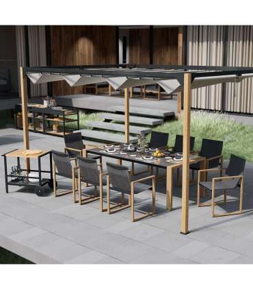 Aiamööblikomplekt DUISBURG laud ja 8 tooli