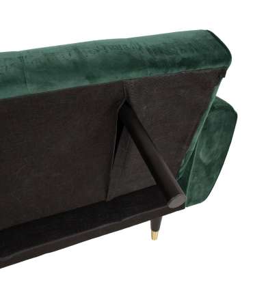 Диван-кровать FALUN 214x83xH82см, зелёный бархат