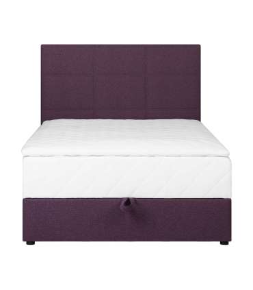 Kontinentaalvoodi LEVI 120x200cm, madratsiga, tumeroosa, 123x210xH114,5cm