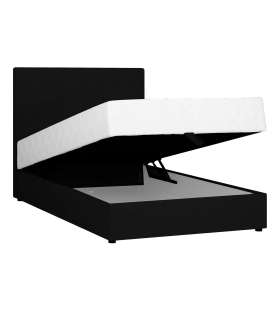 Kontinentaalvoodi LEIKO 120x200cm, must