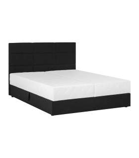 Kontinentaalvoodi LEIKO 160x200cm, must