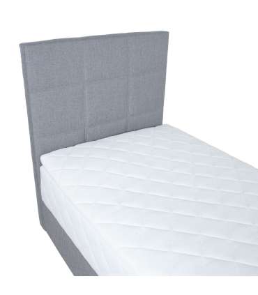 Континентальная кровать LEVI 90x200см, с матрасом, серый