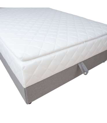 Континентальная кровать LEVI 140x200см, с матрасом, серый