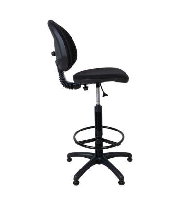 Kõrge töötool SMART, 46x46,5xH109-132,5cm, must, kangas, plastik