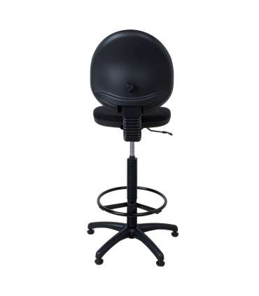 Kõrge töötool SMART, 46x46,5xH109-132,5cm, must, kangas, plastik