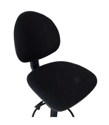 Kõrge töötool SMART, 46x46,5xH109-132,5cm, must, kangas, plastik