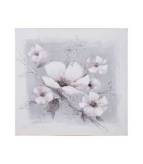 Масляная картина 60x60см, белые цветы