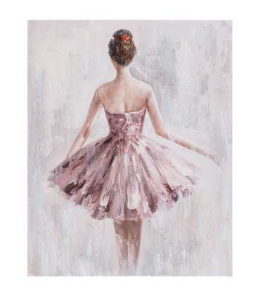 Õlimaal 80x100cm, naine roosas kleidis