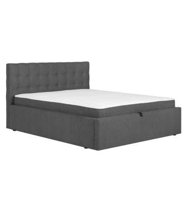 Kontinentaalvoodi LEENA 160x200cm, madratsiga, hall, 176x221xH110cm