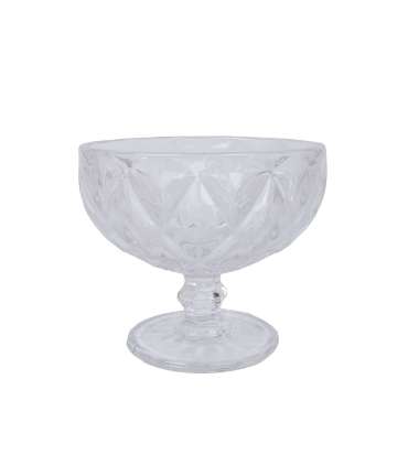 Magustoidupokaal jalaga CORAL, läbipaistev, D12xH10,5cm