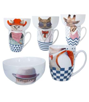 Kruus+kauss POPPY komplekt, mix