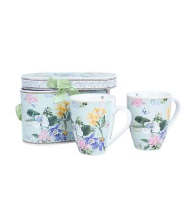 Kruusid MIA FLORA H10,5cm 340m 2tk kinkekarbis