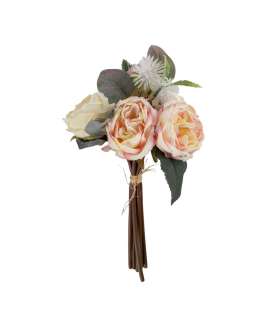 Kunstlill FLOWERLY kimp, roosa roos
